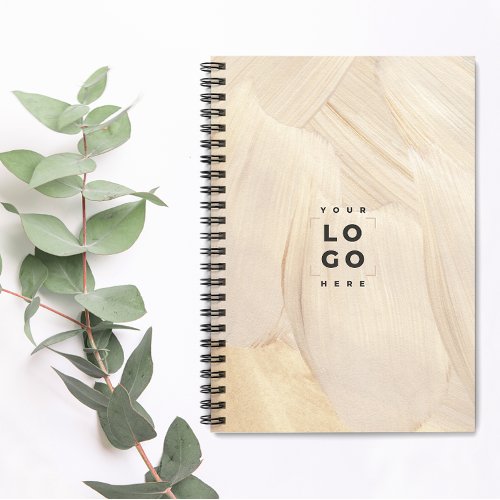 Painted Abstract Natural Elegant Neutral logo Notebook