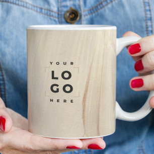 Painted Abstract Natural Elegant Neutral QR code Coffee Mug