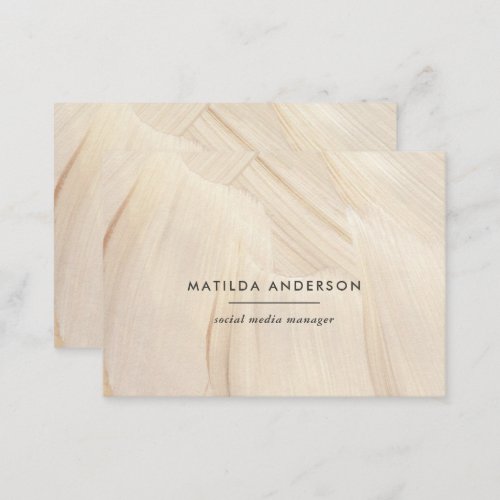 Painted Abstract Natural Elegant Neutral Simple Business Card