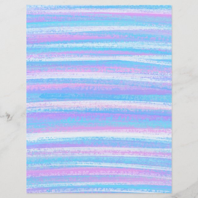 Painted Acrylic Stripes Multicolor Scrapbook Paper (Front)