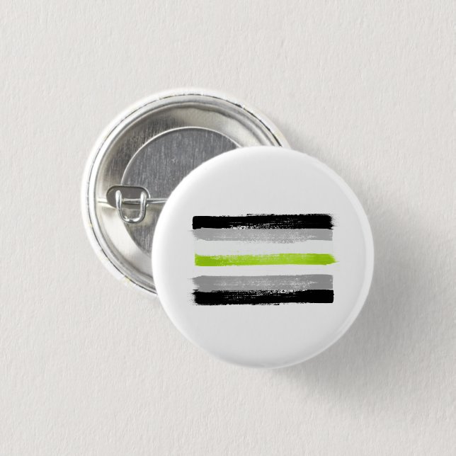 PAINTED AGENDER PRIDE FLAG BUTTON (Front & Back)