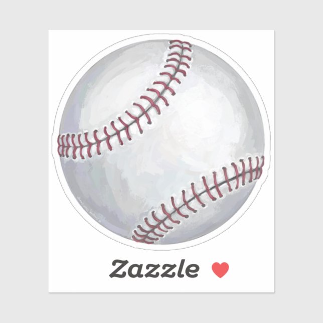 Painted American Baseball Sticker (Sheet)