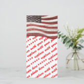 Painted American Flag on Rustic Wood Texture (Standing Front)