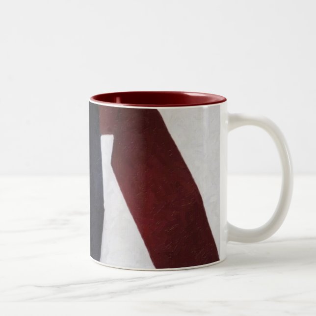 Painted Americana Two-Tone Coffee Mug (Right)