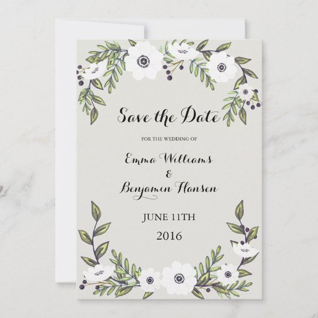 Painted Anemones - Save The Date