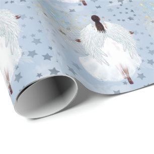 Painted Angel and Stars 2 Wrapping Paper