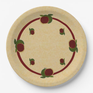 Painted Apples Apple Patterns Paper Plates