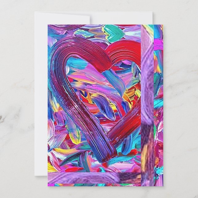 Painted Art Heart, Fine Art    Holiday Card (Front)