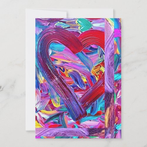Painted Art Heart Fine Art    Holiday Card