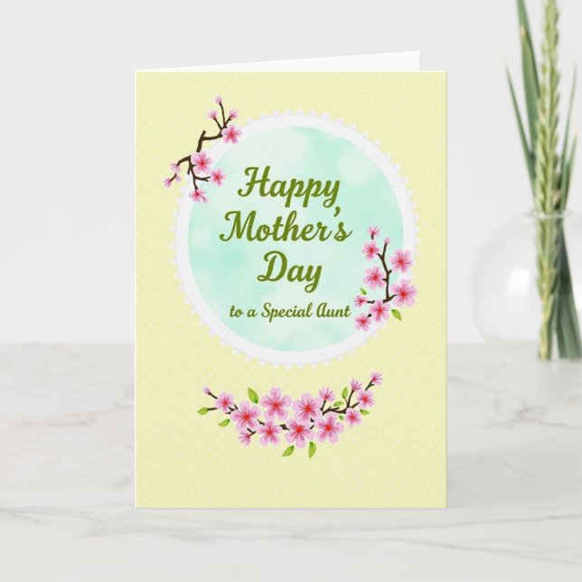 Painted Aunt Mothers Day Card (Front)