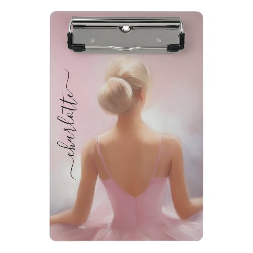 Painted Ballerina in Pink Mini Clipboard