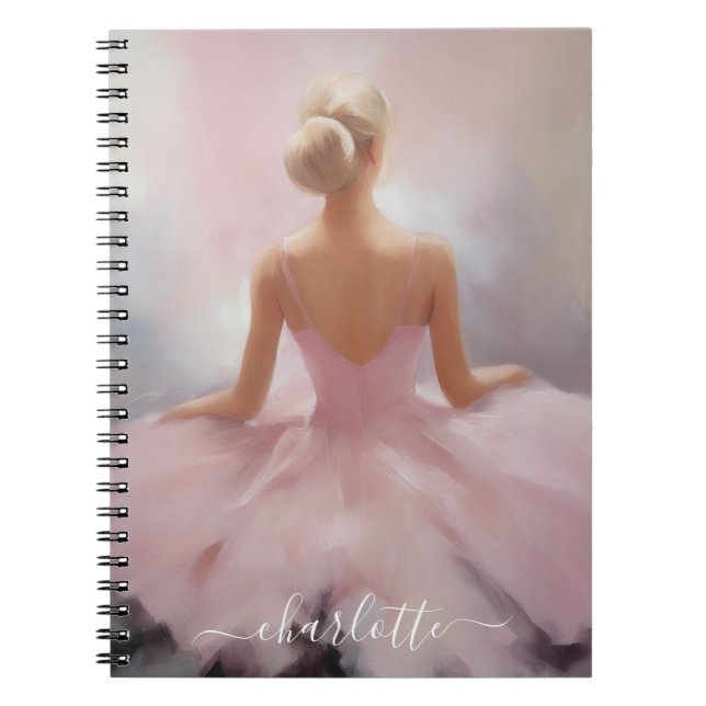 Painted Ballerina in Pink Notebook (Front)