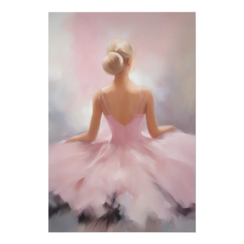 Painted Ballerina in Pink Photo Print