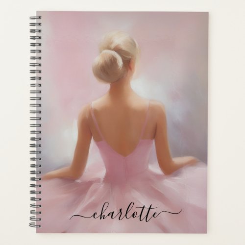 Painted Ballerina in Pink Planner