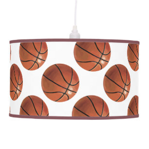 Painted Basketball Pattern Hanging Lamp