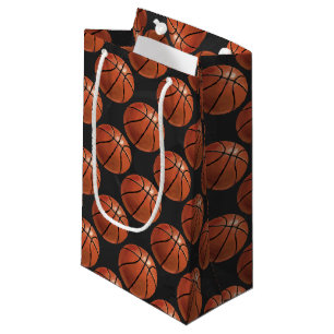 Painted Basketball Pattern Small Gift Bag
