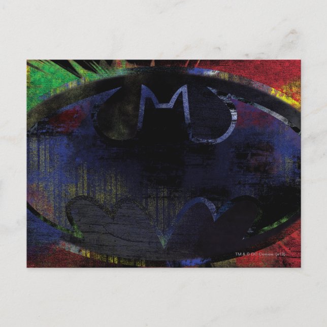 Painted Bat Symbol Postcard (Front)