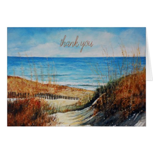 Painted Beach And Sand Dunes  Thank You Notes