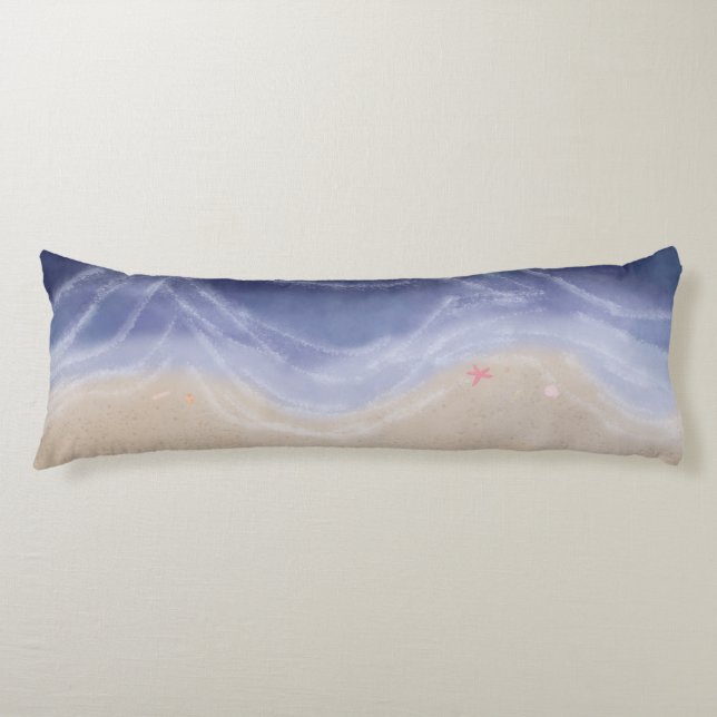 Painted beach  body pillow (Front)