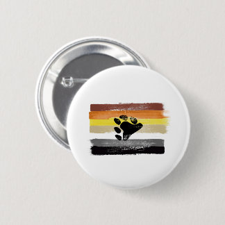 PAINTED BEAR PRIDE FLAG and SYMBOL Button