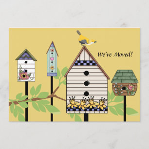 Painted Birdhouses Moving Announcement