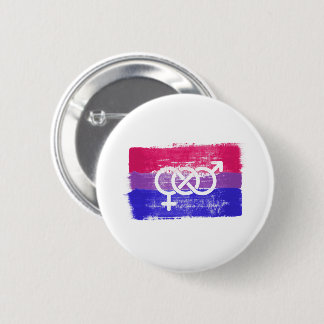 PAINTED BISEXUAL SYMBOL PRIDE FLAG BUTTON