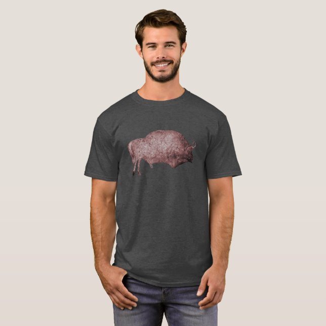 Painted Bison of Font de Gaume T-Shirt (Front Full)