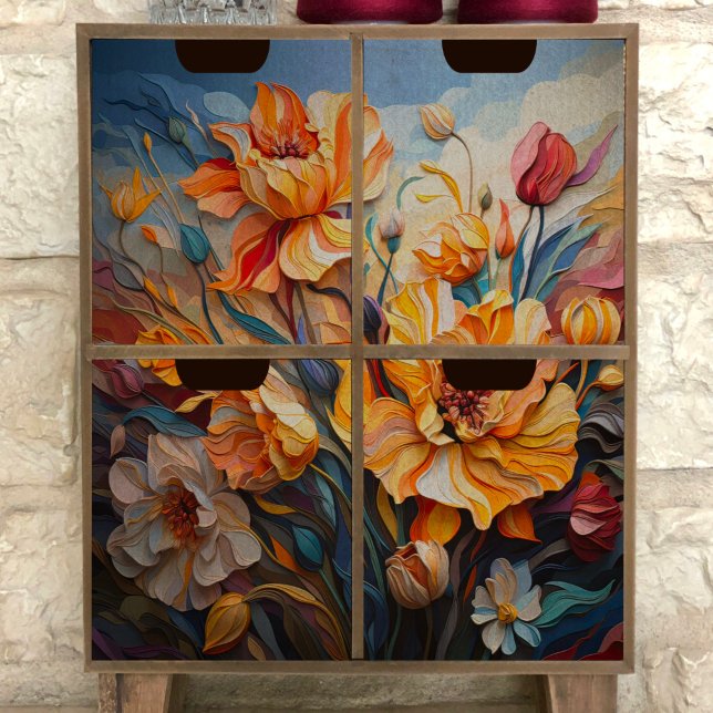 Painted Blooms Decoupage Tissue Paper (Creator Uploaded)