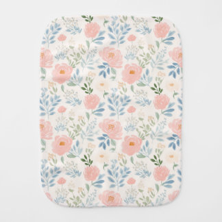 Painted Blossoms Floral Flower Baby Bib