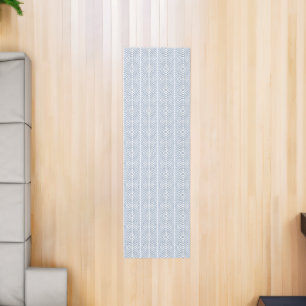 Painted Blue Chinoiserie Trellis Carpet  Runner