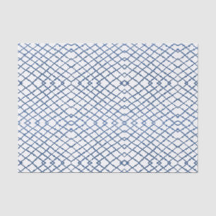 Painted Blue Chinoiserie Trellis Tissue Paper