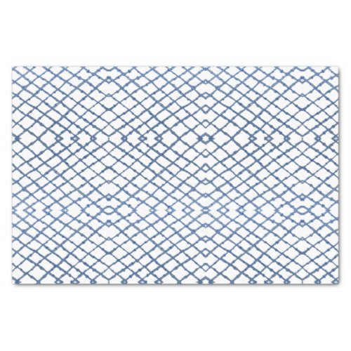 Painted Blue Chinoiserie Trellis  Tissue Paper