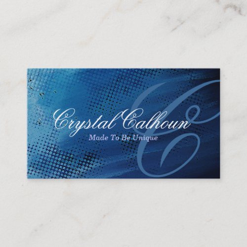 Painted Blue Grunge Customizable Business Card