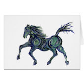 Painted Blue Horse (Front Horizontal)