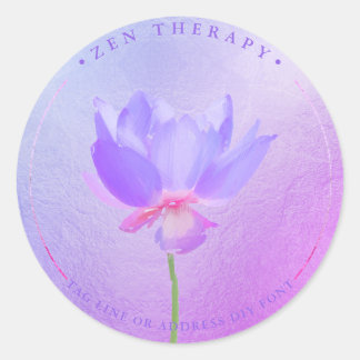 Painted Blue Lotus Purple Ombre stickers