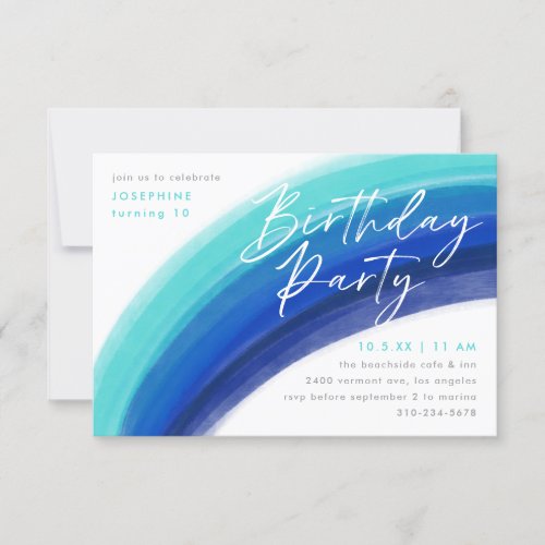 Painted Blue Rainbow Birthday Party
