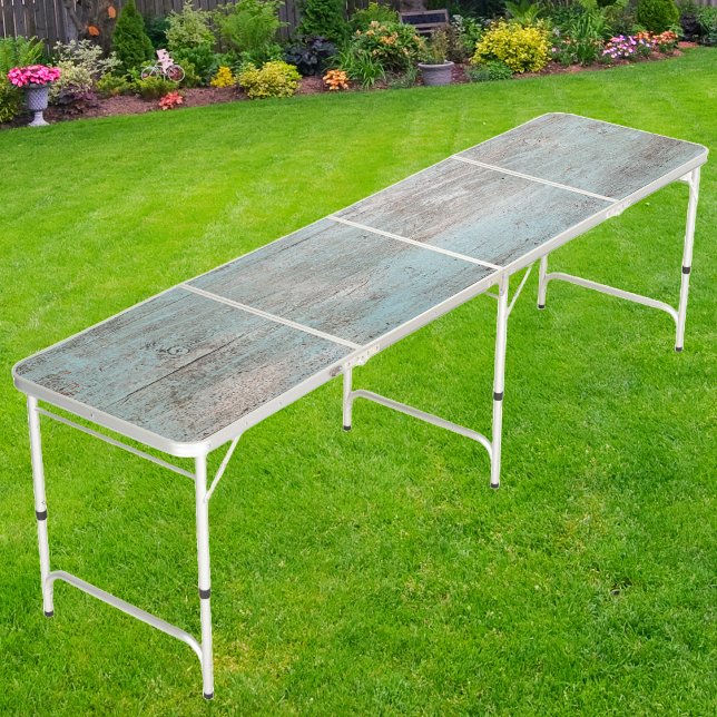 Painted Blue Wood Beer Pong Table (Creator Uploaded)
