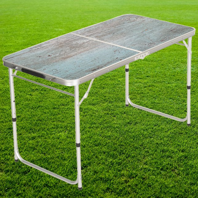 Painted Blue Wood Tailgate Beer Pong Table (Creator Uploaded)