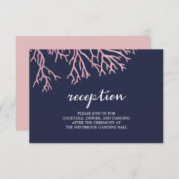 Painted Blush Pink Corals Beach Tropical Wedding Invitation by kittypieprints at Zazzle