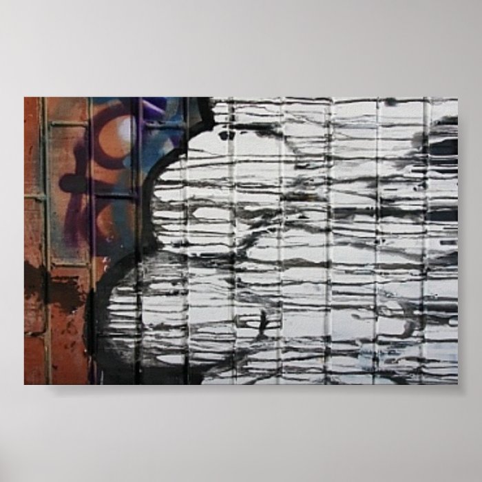 Painted Bricks Graffiti Wall Art Poster