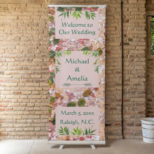Painted Bricks Green Ivy Wedding Banner