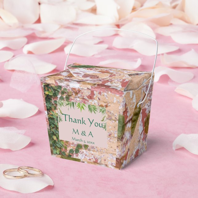 Painted Bricks Green Ivy Wedding Favor Box (Wedding)