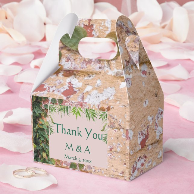 Painted Bricks Green Ivy Wedding Favor Box (Wedding)