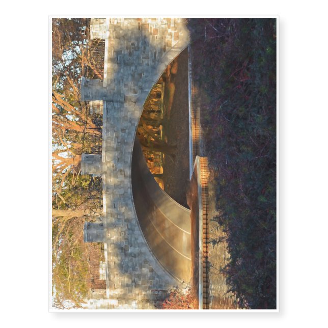 Painted Bridge At Sunset by Shirley Taylor Temporary Tattoos (Front)