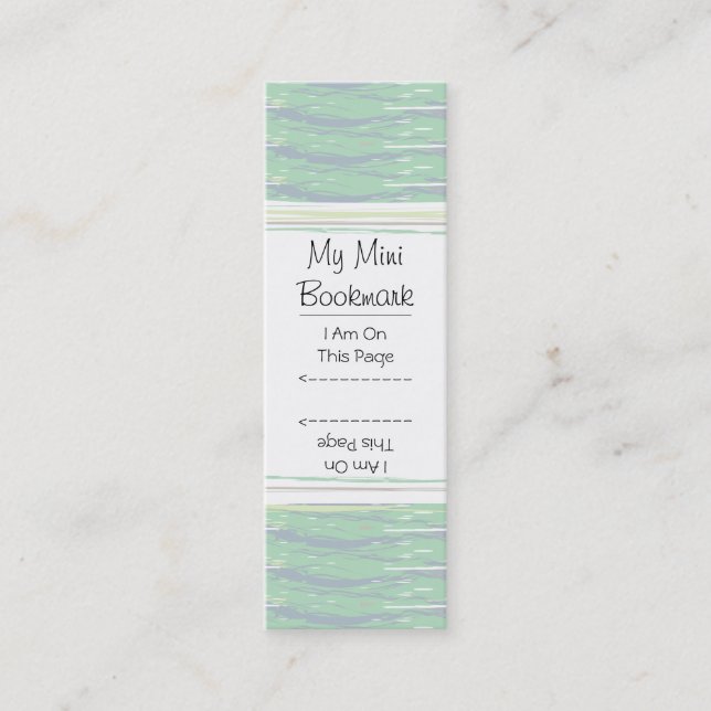 Painted Brush Stroke Pattern Mini Page Marker Mini Business Card (Front)