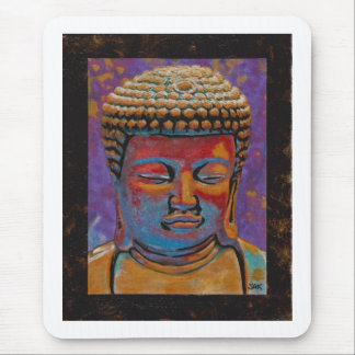 Painted Buddha, Framed Mouse Pad