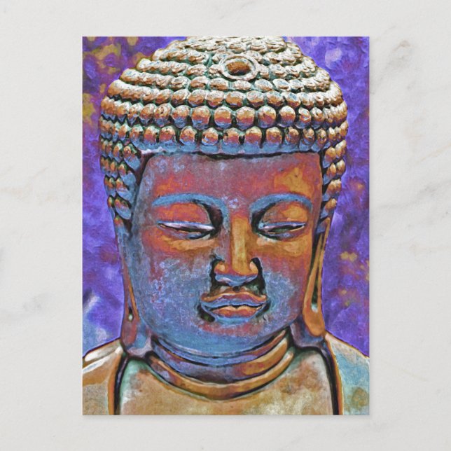 Painted Buddha Postcard (Front)