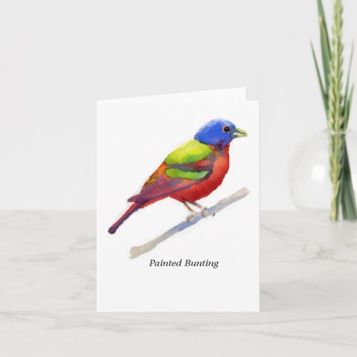 Painted Bunting Card