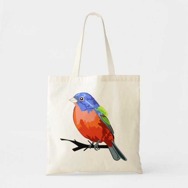 Painted Bunting Tote Bag (Front)