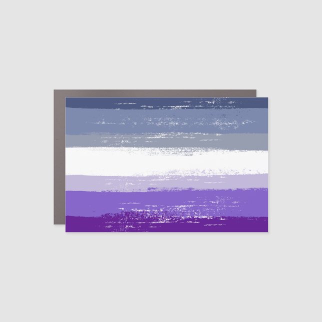 Painted Butch Lesbian Pride Flag Car Magnet (Front)
